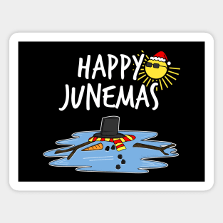 Happy Junemas Christmas June 2021 Snowman Summer Funny Magnet